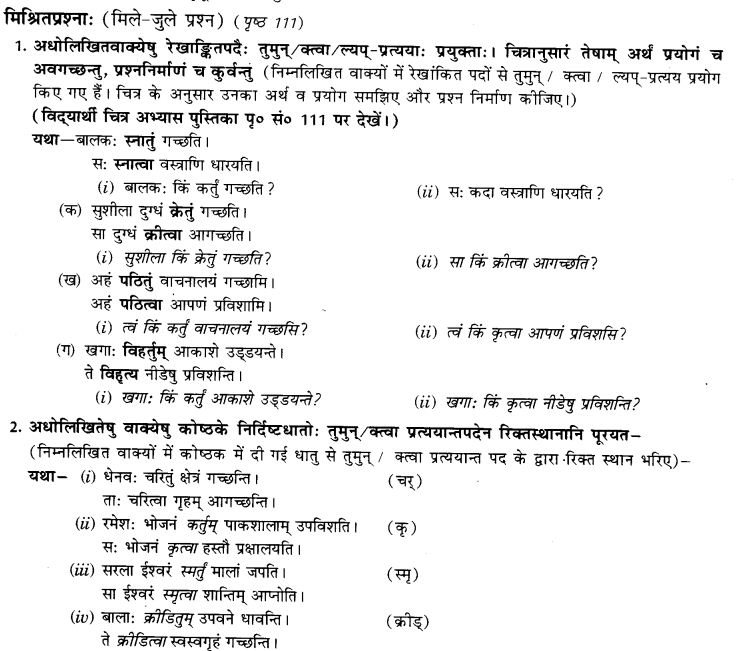 NCERT Solutions for Class 9th Sanskrit Chapter 17 Tumun Katvaa Layapa Pratyayanam Prayogah 6