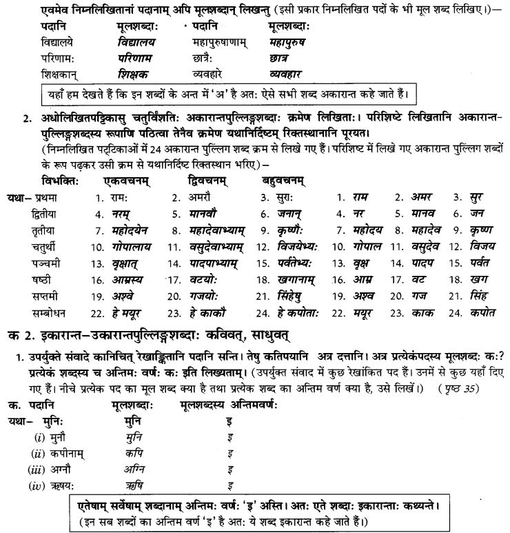 NCERT Solutions for Class 9th Sanskrit Chapter 5 Anathsabdhah, Halanthsabdah, Sarvnamsabdah, Sankhyavachansabdah 24
