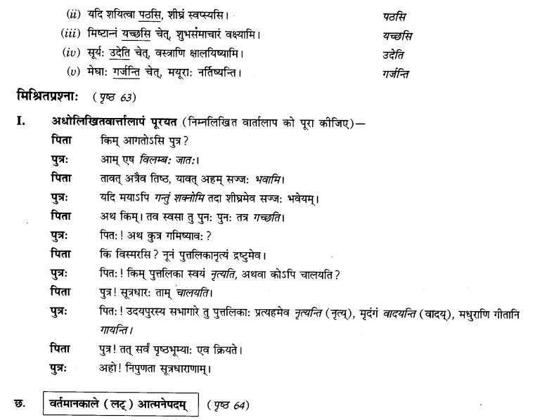 NCERT Solutions for Class 9th Sanskrit Chapter 6 Varthmankalah 14