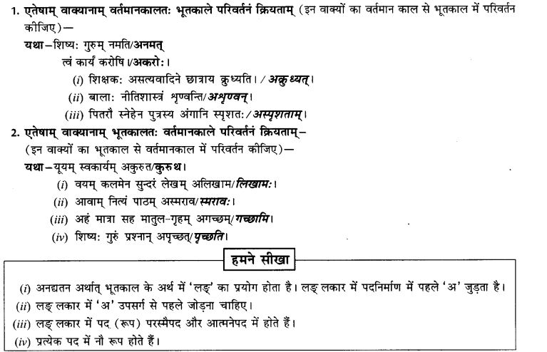 NCERT Solutions for Class 9th Sanskrit Chapter 7 Bhutakalah 9