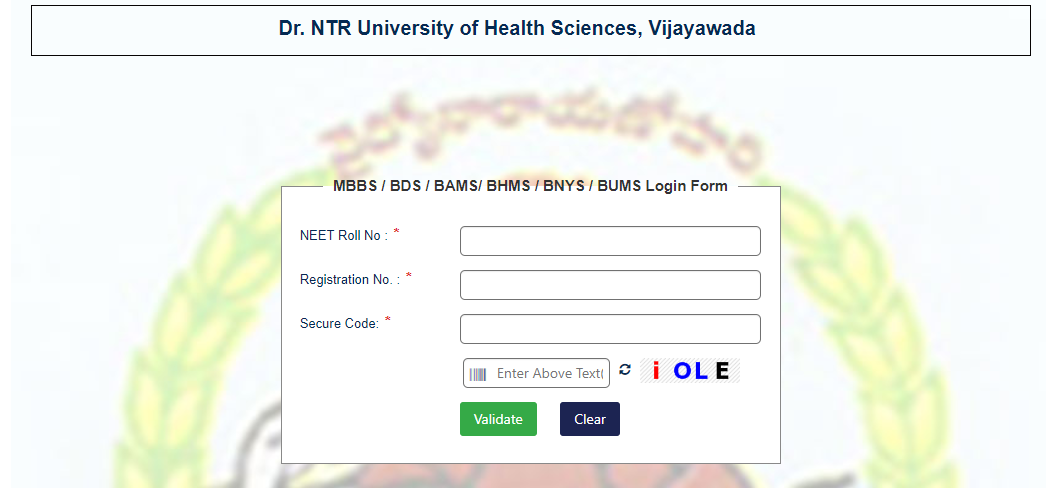 NEET AP Login