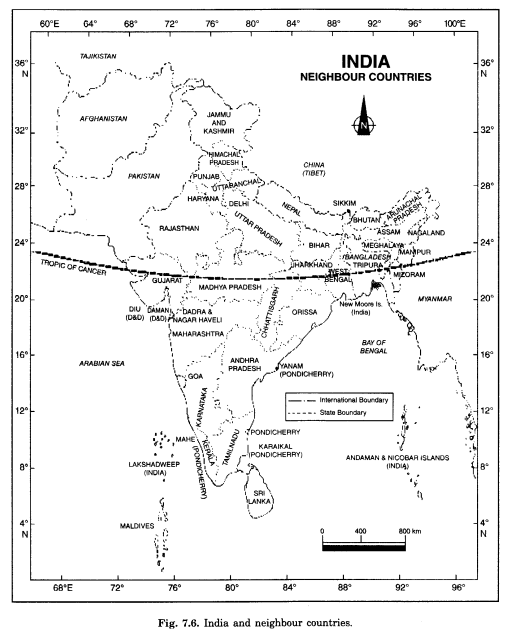 Our Country India Class 6 Extra Questions Geography Chapter 7 S - Q8