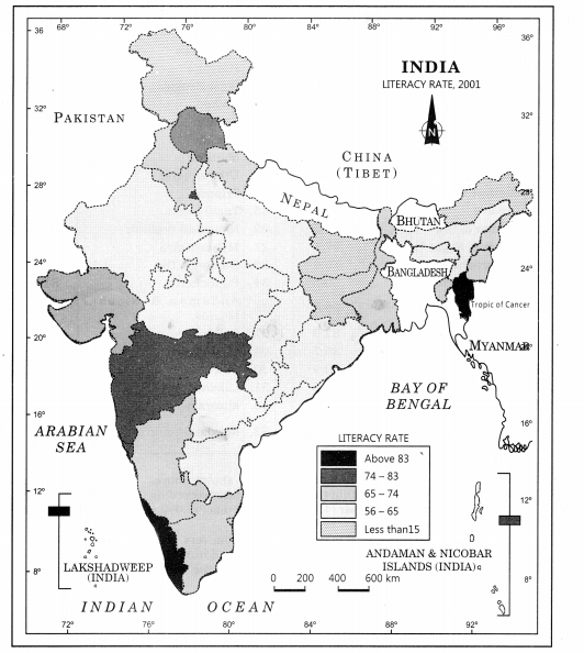Practical Work in Geography Class 12 Solutions Chapter 3 Graphical Representation of Data Q2(vi)