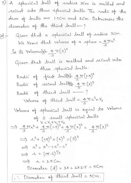RD Sharma Class 10 Solutions Surface areas and Volumes Ex 16.1 Q3