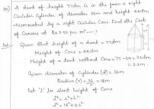 RD Sharma Class 10 Solutions Surface areas and Volumes Ex 16.1 Q30