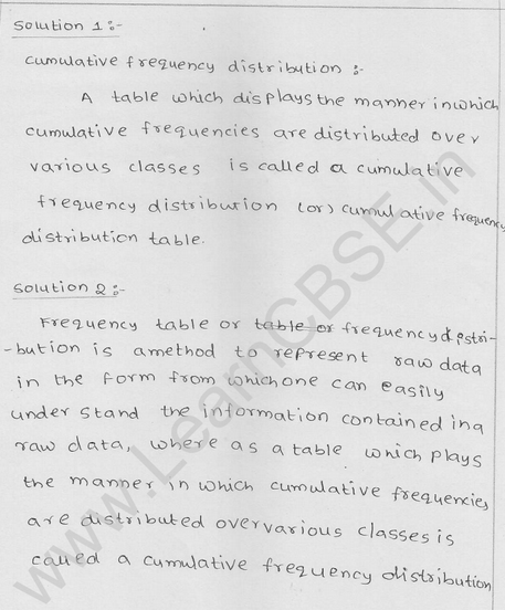 RD Sharma Class 9 solutions Chapter 22 Tabular Representation of Statistical Data EX 22.2 1