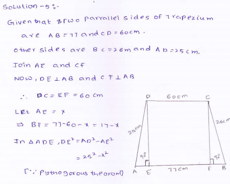 RD-Sharma-class 9-maths-Solutions-chapter 12 - Herons Formulae -Exercise 12.2 -Question-5