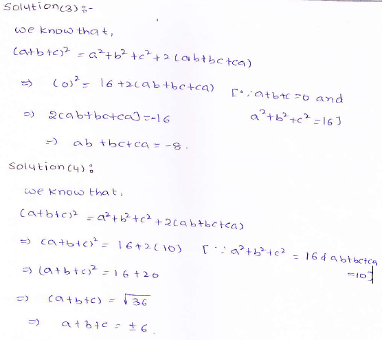 RD Sharma class 9 maths Solutions chapter 4 Algebraic Identities Exercise 4.2 Question 3 & 4