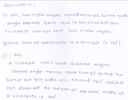 RD-Sharma-class 9-maths-Solutions-chapter 9 - Traingles and Its Angles -Exercise 9.1 -Question-11