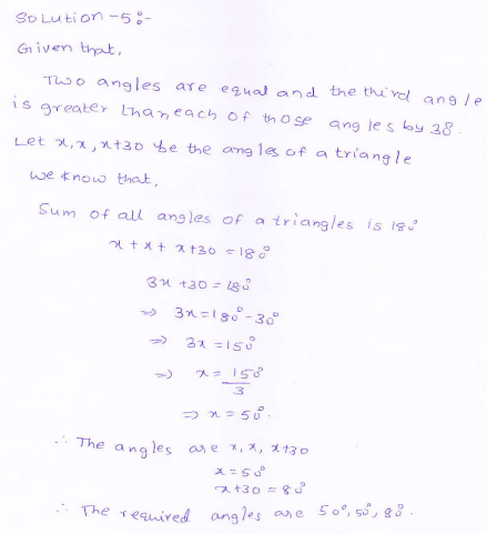 RD-Sharma-class 9-maths-Solutions-chapter 9 - Traingles and Its Angles -Exercise 9.1 -Question-5