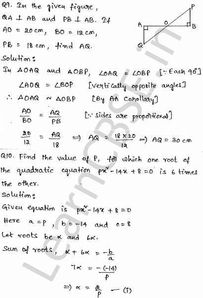 Solved CBSE Sample Papers for Class 10 Maths Set 2 5