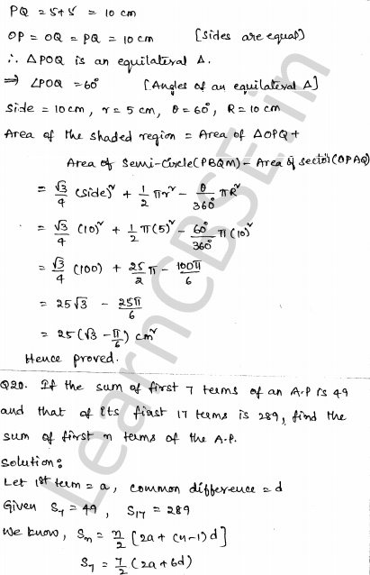 Solved CBSE Sample Papers for Class 10 Maths Set 3 1.16