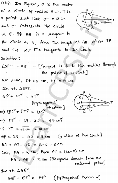 Solved CBSE Sample Papers for Class 10 Maths Set 3 1.26