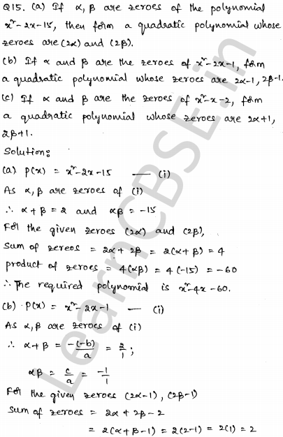 Solved CBSE Sample Papers for Class 10 Maths Set 4 1.9