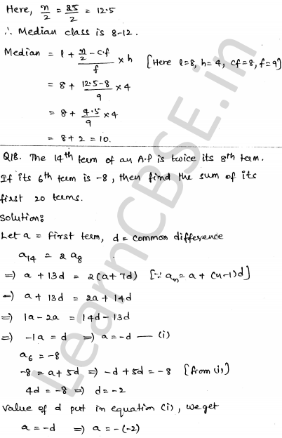 Solved CBSE Sample Papers for Class 10 Maths Set 6 1.14
