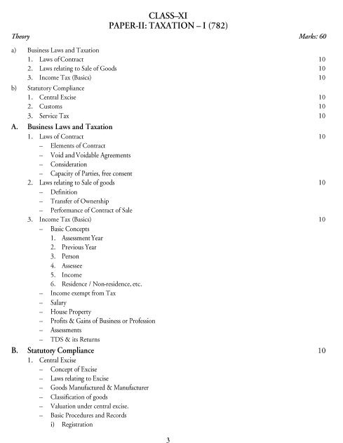  Accountancy and Taxation Syllabus 