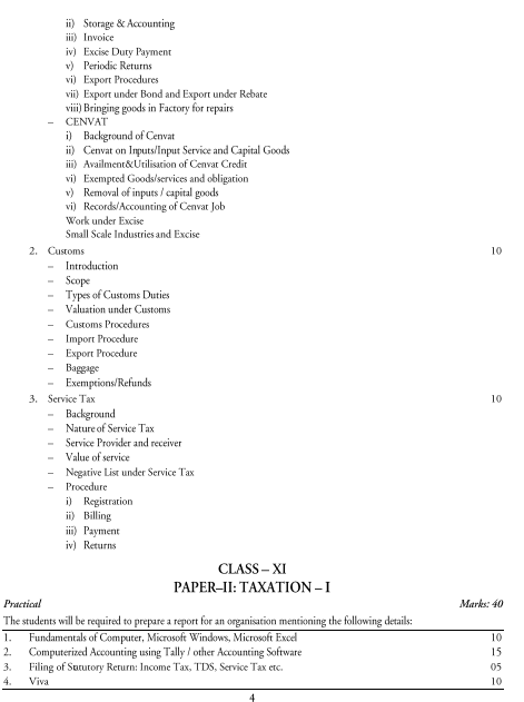  Accountancy and Taxation Syllabus 