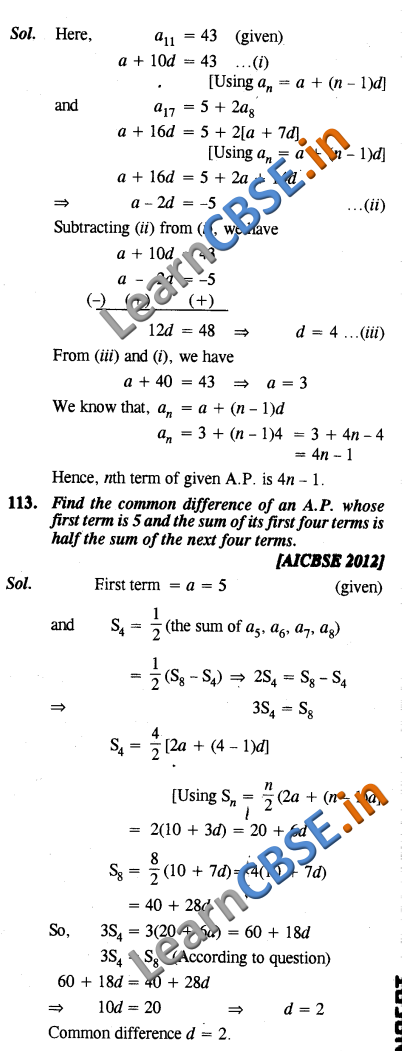 NCERT Solutions for Class 10 Maths Chapter 05