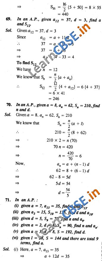 CBSE Class 10 Maths Arithmetic Progressions 01