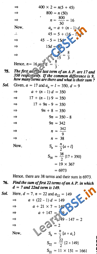 CBSE Class 10 Maths Arithmetic Progressions 05