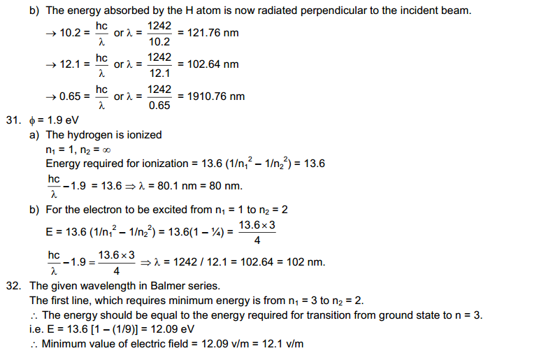 Bohr's Theory and Physics of Atom hc verma solutions download