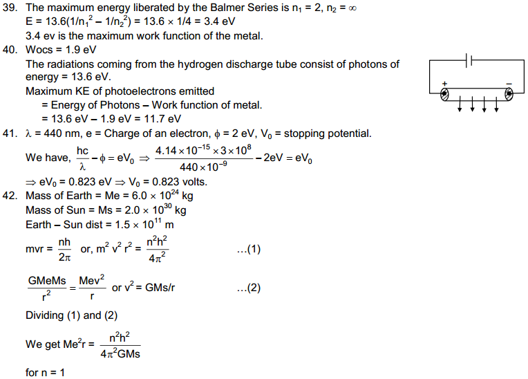 Bohr's Theory and Physics of Atom HC Verrma Objective Solutions