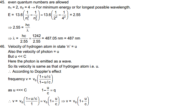 Bohr's Theory and Physics of Atom HC Verrma Objective Solutions