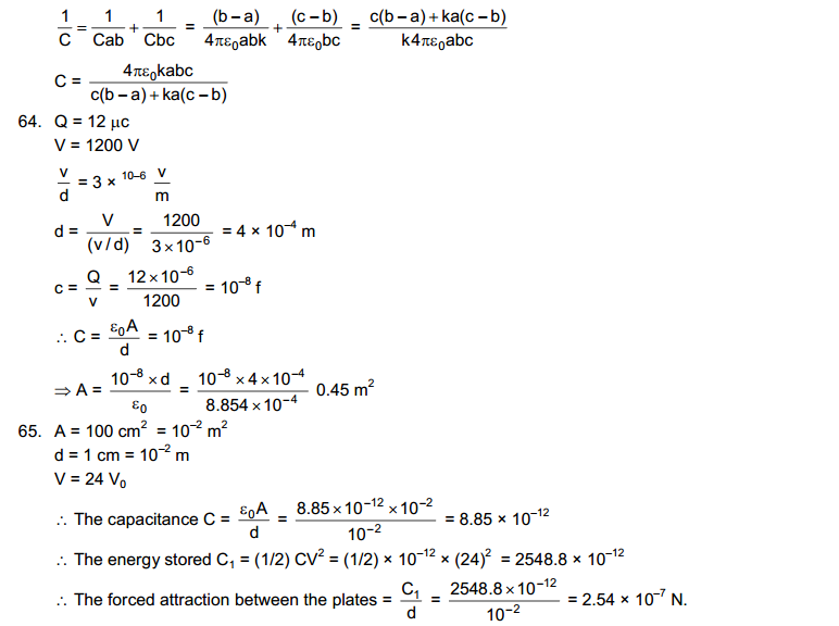 Capacitor HC Verma Short Answer Type Solutions