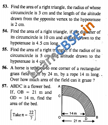  CBSE Maths Areas Of Circles 