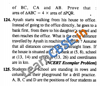 CBSE Class 10 Coordinate Geometry Solutions CCE Summative Assessment