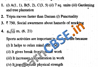 NCERT Solutions For Class 10 Maths Coordinate Geometry Value Based Questions Answers
