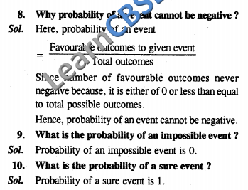 CBSE Class 10 Maths Probability Formative Assessment 01