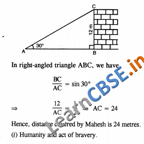 NCERT Class 10 Maths Some Applications Of Trigonometry VBQ