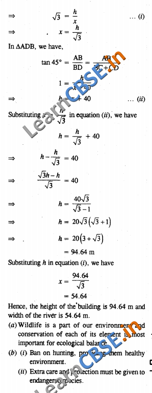 Some Applications In Trigonometry