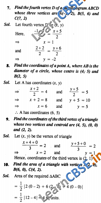 NCERT Solutions for Class 10 Maths Formative Assessment