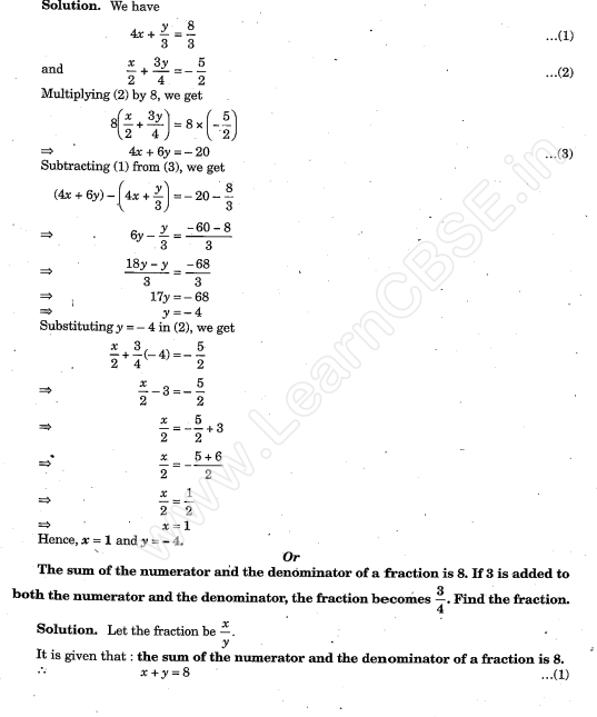 CBSE Sample Papers For Class 10 Maths SA1 Solved Papers