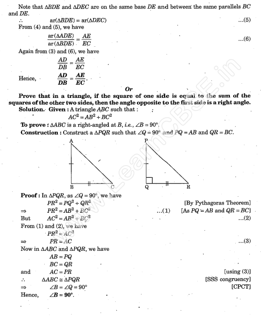 CBSE Sample Papers For Class 10 Maths SA1 Solved Papers