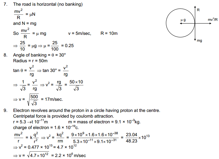 Circular Motion HC Verma Concepts of Physics Solutions