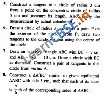 Constructions NCERT Solutions For Class 10 Maths