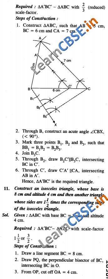  CBSE Class 10 Constructions Solutions SAQ 2 marks 01 