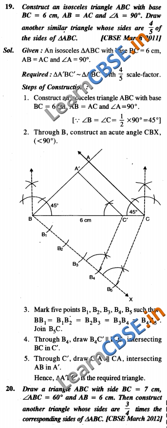  NCERT Solutions For Class 10 Constructions Maths SAQ 2 marks 02 