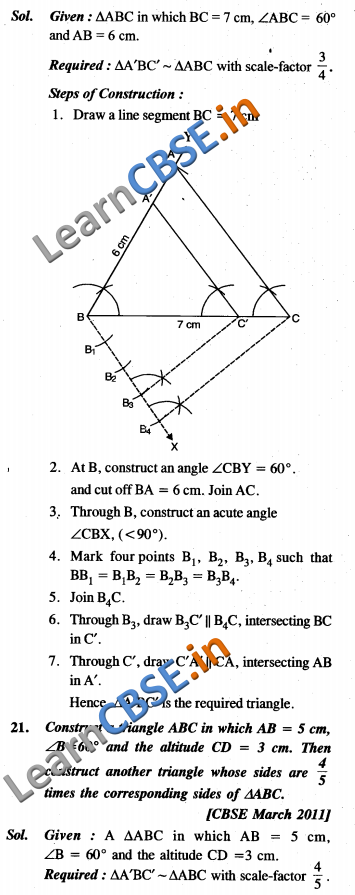  Constructions NCERT Solutions For Class 10 Maths SAQ 2 marks 03 