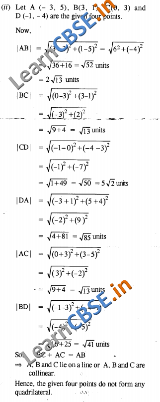 Coordinate Geometry CBSE Solutions For Class 10 Maths LAQ
