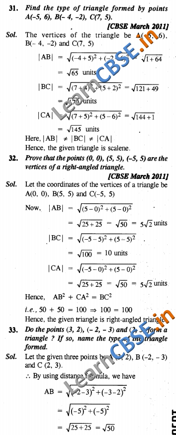 CBSE Class 10 Maths Coordinate Geometry