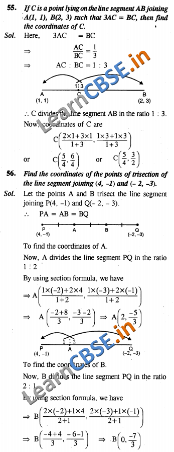  CBSE Class 10 Coordinate Geometry Solutions SAQ 3 Marks 01 