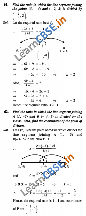  CBSE Class 10 Coordinate Geometry Solutions SAQ 3 Marks 04 