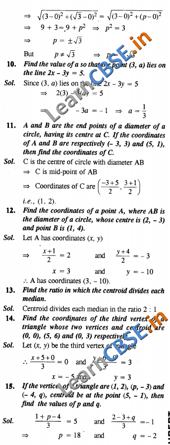 CBSE Class 10 Book Maths VSAQ