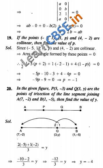 Maths CBSE Class 10 VSAQ Coordinate Geometry 01