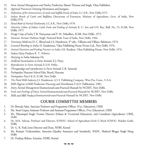  Dairy Science & Technology Syllabus 