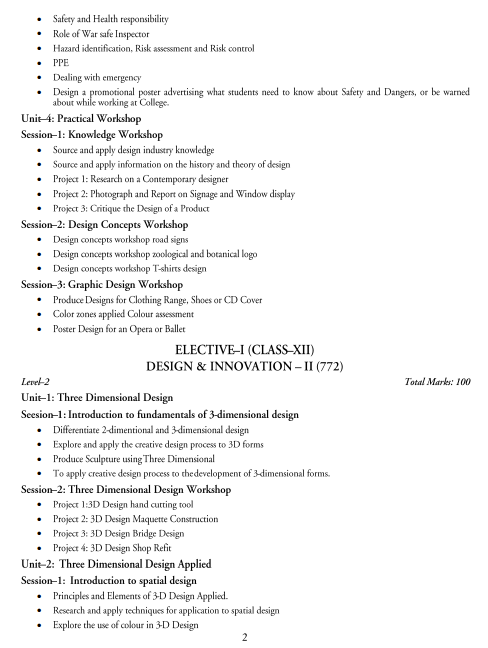  Design and Innovation Syllabus 